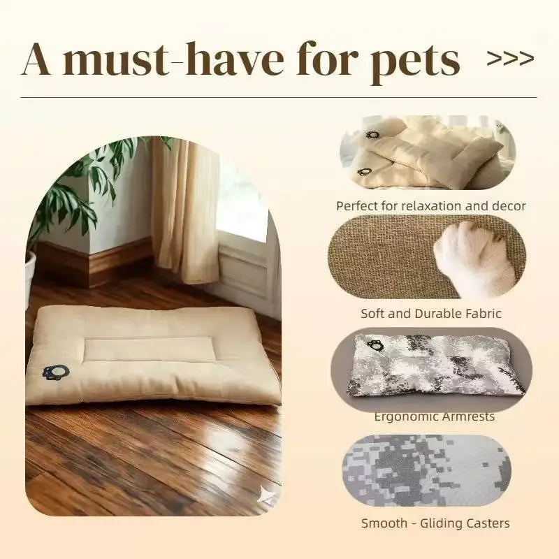 Dog Pet Beds Extra Large Dog Bed Sofa Cat Bed Four Season Cotton linen Mat Scratch-resistant wear-resistant Pet Cushion Cat Mat